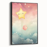 Framed Art for Children's Rooms – Floating Star Wall Print
