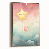 Framed Art for Children's Rooms – Floating Star Wall Print