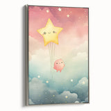 Framed Art for Children's Rooms – Floating Star Wall Print