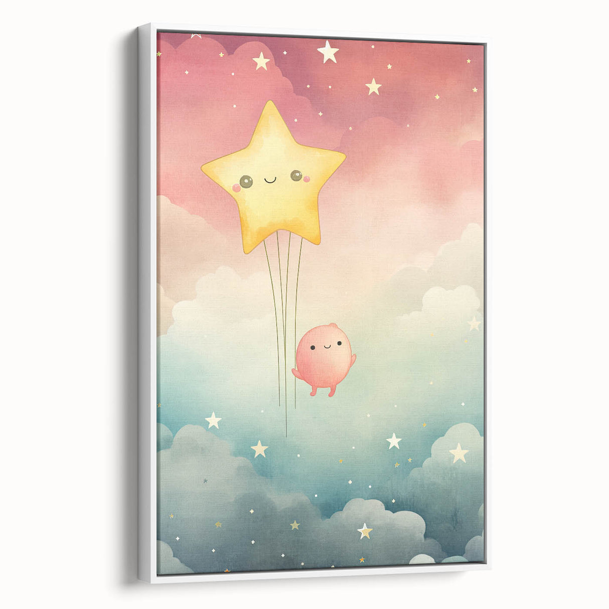 Framed Art for Children's Rooms – Floating Star Wall Print
