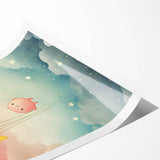 Framed Art for Children's Rooms – Floating Star Wall Print