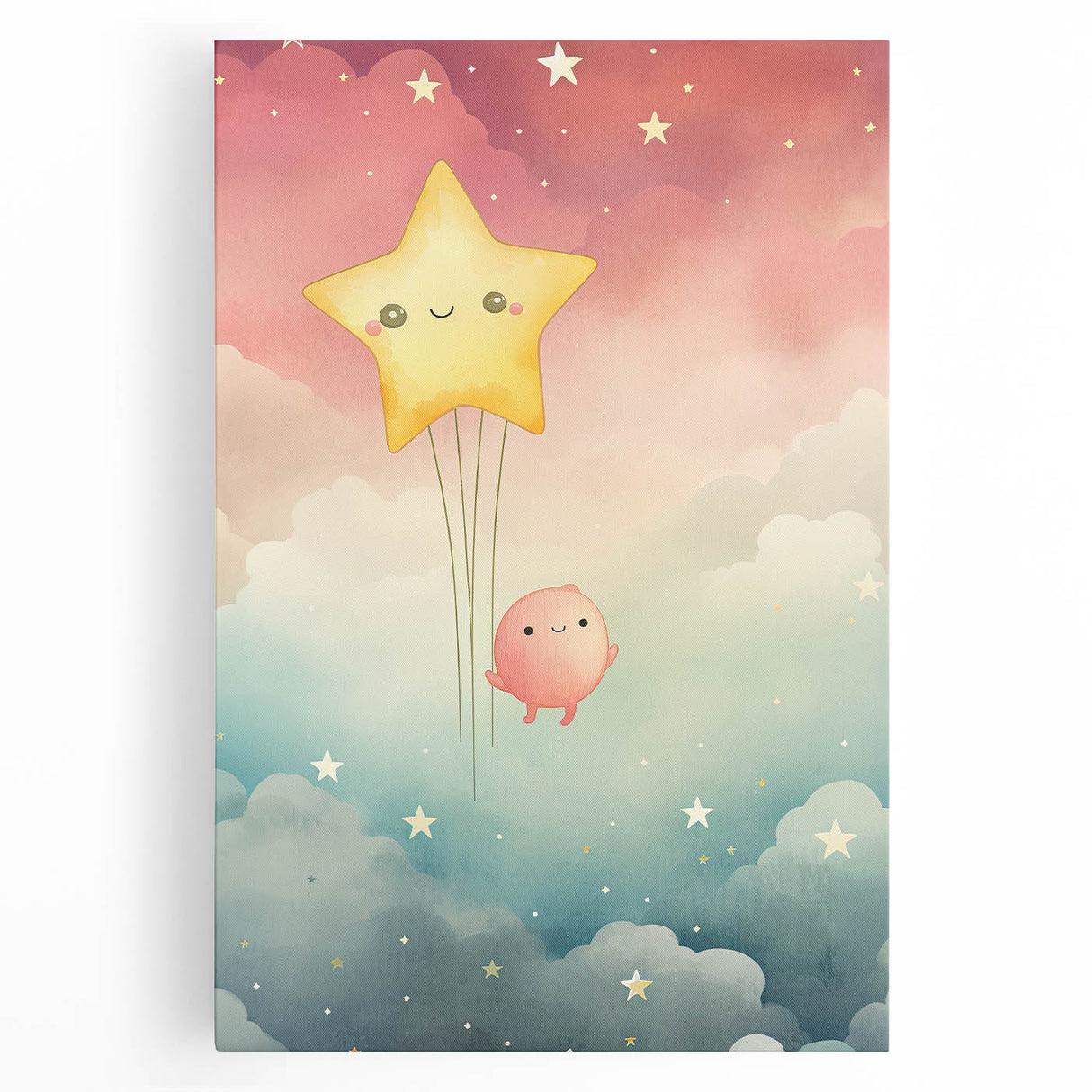 Framed Art for Children's Rooms – Floating Star Wall Print