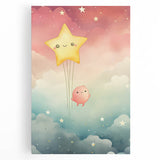 Framed Art for Children's Rooms – Floating Star Wall Print