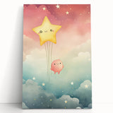 Framed Art for Children's Rooms – Floating Star Wall Print