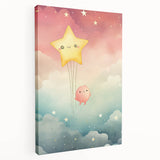 Framed Art for Children's Rooms – Floating Star Wall Print