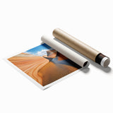 Stunning landscape print of vibrant canyons in warm earth tones, rolled and ready for framing. Perfect for adding a touch of nature-inspired decor to any space.