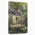 Acrylic glass landscape artwork showcasing a vibrant and detailed side view, secured with decorative pins, perfect for modern home decor and art enthusiasts.
