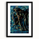 Modern Wall Art Print - Abstract Figures in Blue by Berlin - Bold Decor