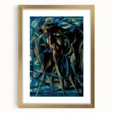 Modern Wall Art Print - Abstract Figures in Blue by Berlin - Bold Decor
