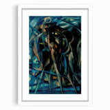 Modern Wall Art Print - Abstract Figures in Blue by Berlin - Bold Decor