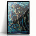 Modern Wall Art Print - Abstract Figures in Blue by Berlin - Bold Decor