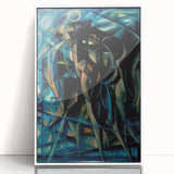 Modern Wall Art Print - Abstract Figures in Blue by Berlin - Bold Decor