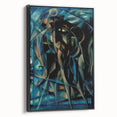 Modern Wall Art Print - Abstract Figures in Blue by Berlin - Bold Decor