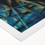 Modern Wall Art Print - Abstract Figures in Blue by Berlin - Bold Decor