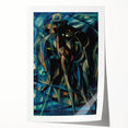 Modern Wall Art Print - Abstract Figures in Blue by Berlin - Bold Decor
