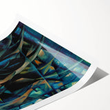 Modern Wall Art Print - Abstract Figures in Blue by Berlin - Bold Decor