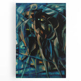Modern Wall Art Print - Abstract Figures in Blue by Berlin - Bold Decor