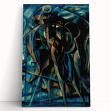 Modern Wall Art Print - Abstract Figures in Blue by Berlin - Bold Decor