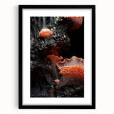 Extra large abstract art print featuring textured, colorful swirls on a framed canvas, ideal for living room decor.