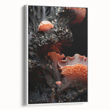 Vintage poster art featuring colorful abstract design on extra large framed canvas, ideal for living room decor.