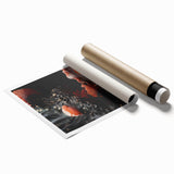 Extra large rolled print featuring close-up floral elements in natural tones, ideal for classy bathroom wall art.