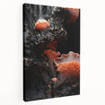 Large abstract art on stretched canvas featuring close-up natural elements in earth tones, ideal for kitchen wall decor.