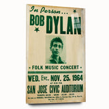 Vintage Bob Dylan Concert Poster - Retro Music Wall Art
