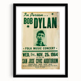 Vintage Bob Dylan Concert Poster - Retro Music Wall Art