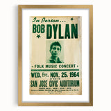 Vintage Bob Dylan Concert Poster - Retro Music Wall Art
