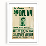 Vintage Bob Dylan Concert Poster - Retro Music Wall Art