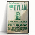 Vintage Bob Dylan Concert Poster - Retro Music Wall Art