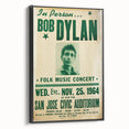 Vintage Bob Dylan Concert Poster - Retro Music Wall Art