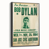 Vintage Bob Dylan Concert Poster - Retro Music Wall Art