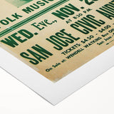 Vintage Bob Dylan Concert Poster - Retro Music Wall Art