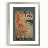 Vintage New Jersey Seashore Travel Poster – Fun in the Sun