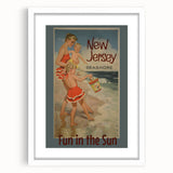 Vintage New Jersey Seashore Travel Poster – Fun in the Sun