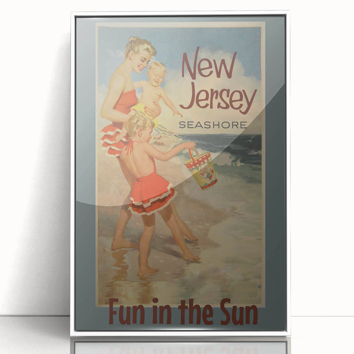 Vintage New Jersey Seashore Travel Poster – Fun in the Sun