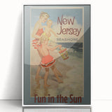 Vintage New Jersey Seashore Travel Poster – Fun in the Sun