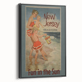 Vintage New Jersey Seashore Travel Poster – Fun in the Sun