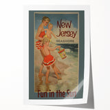 Vintage New Jersey Seashore Travel Poster – Fun in the Sun
