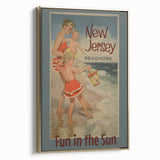 Vintage New Jersey Seashore Travel Poster – Fun in the Sun