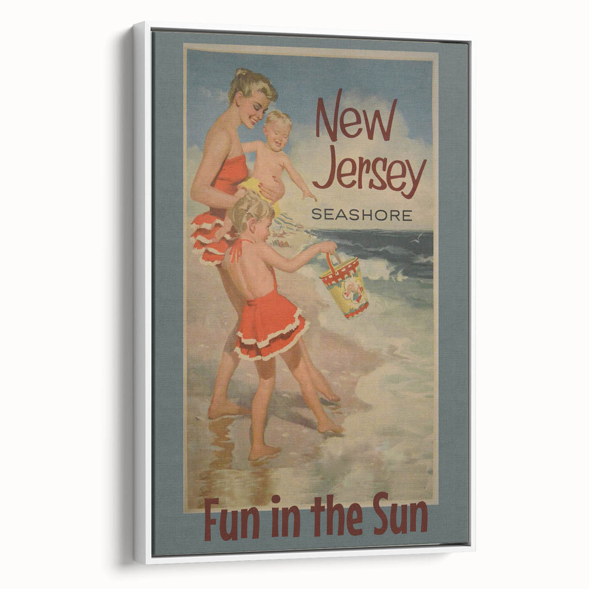 Vintage New Jersey Seashore Travel Poster – Fun in the Sun