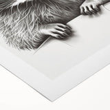 Adorable Raccoon Bathroom Wall Art - Fun Black and White Decor