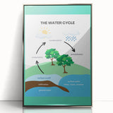 Classroom Educational Posters - The Water Cycle Learning Print