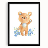 Playful Bear Nursery Canvas Prints - Kids Room Wall Art