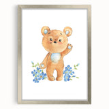 Playful Bear Nursery Canvas Prints - Kids Room Wall Art