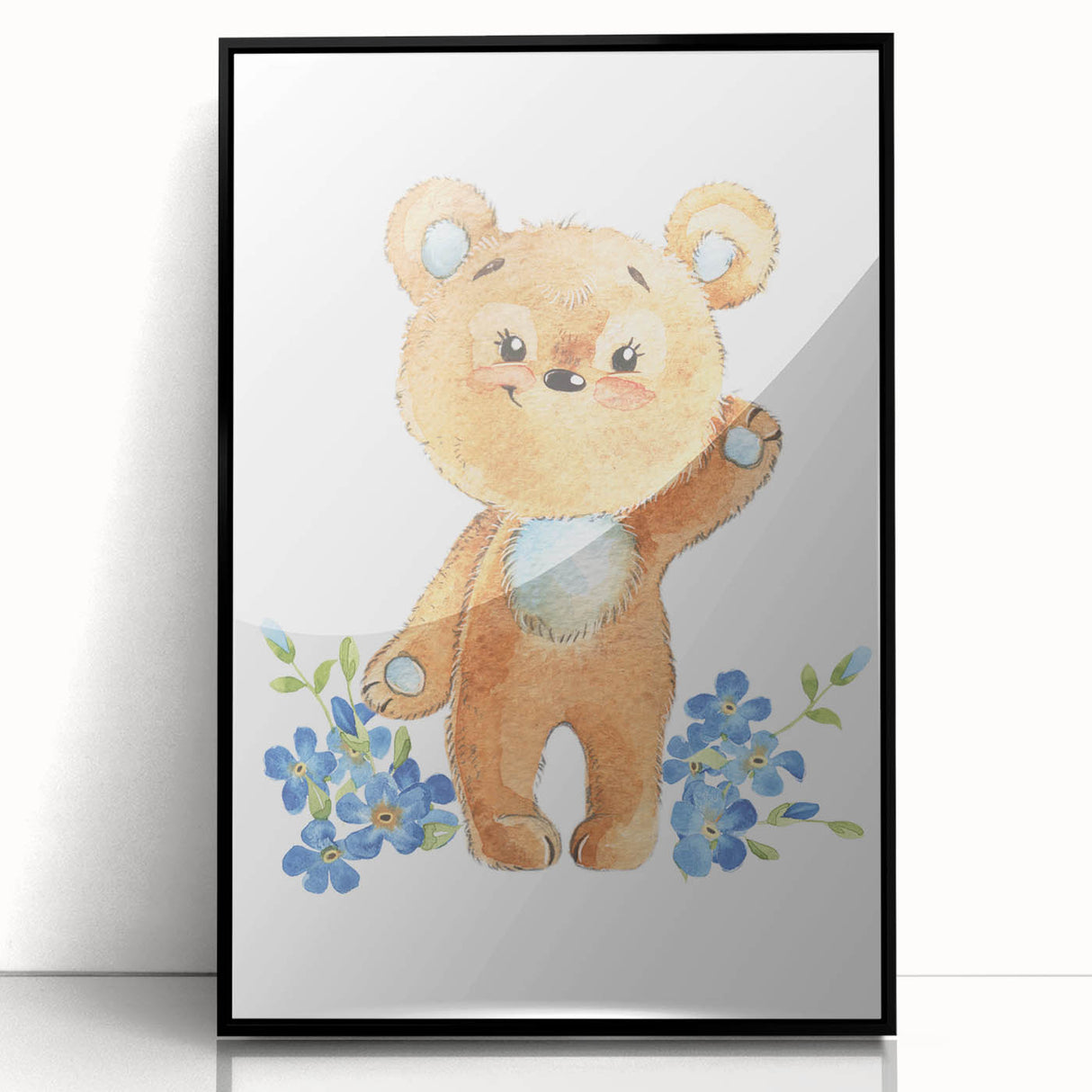 Playful Bear Nursery Canvas Prints - Kids Room Wall Art