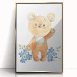 Playful Bear Nursery Canvas Prints - Kids Room Wall Art