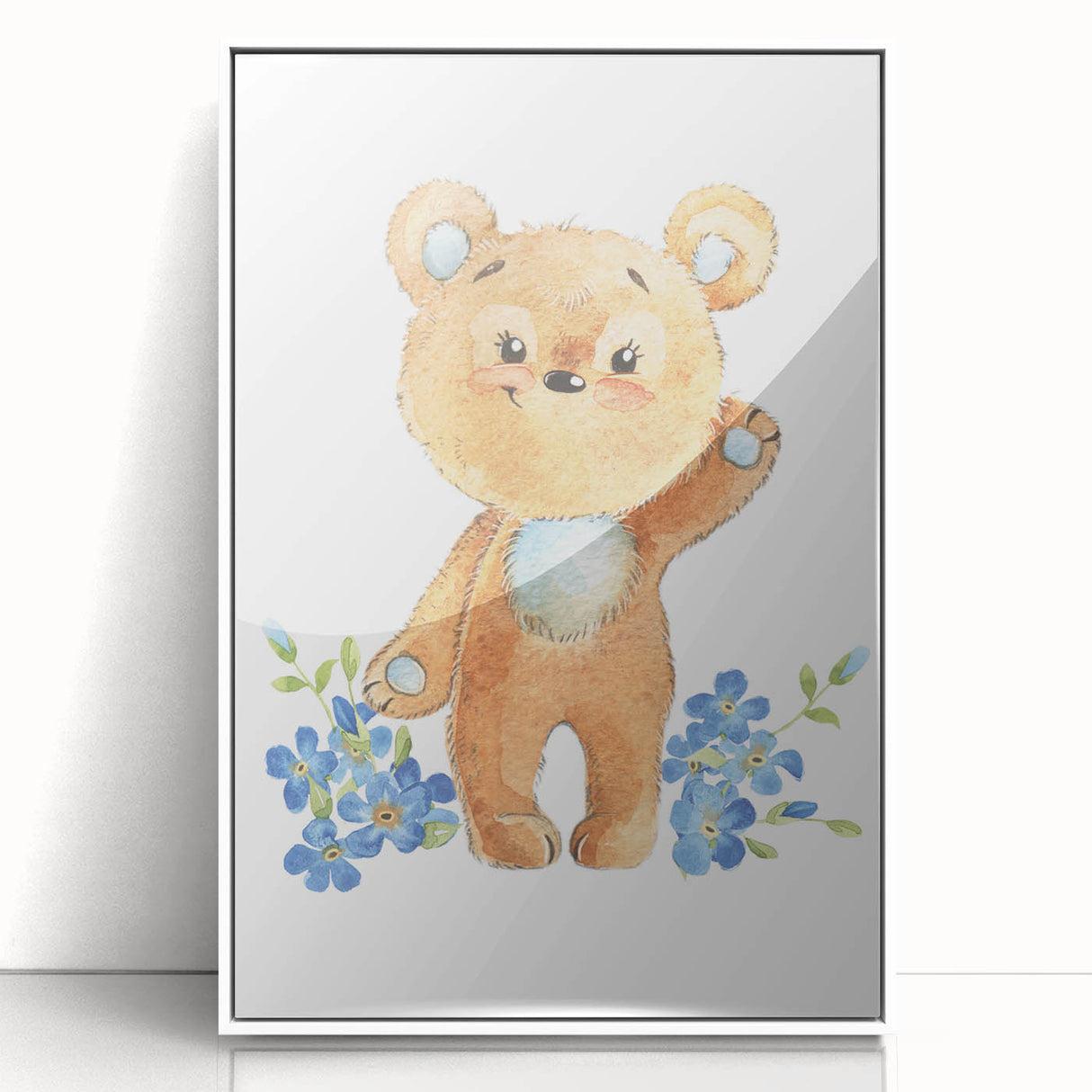Playful Bear Nursery Canvas Prints - Kids Room Wall Art