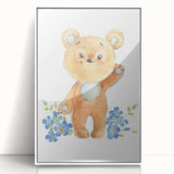 Playful Bear Nursery Canvas Prints - Kids Room Wall Art